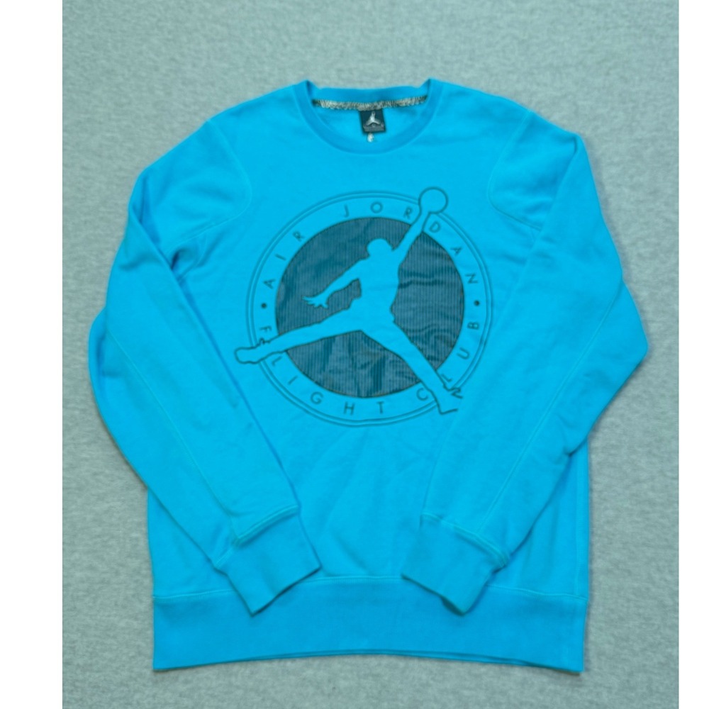 Jordan Air Jordan Flight Club Blue Graphic Crew Sweatshirt 585544-456 Mens L